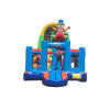 Château gonflable "Super Circus" avec toboggan et aire de jeux colorée, idéal pour les anniversaires et événements en Suisse