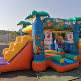 🦒 Château Gonflable « Aventure Safari » – avec 2 toboggans  ! 🌞