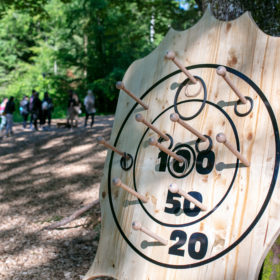 Jeu Blason Cible en bois avec anneaux